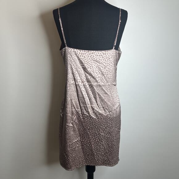 Anthropologie Sophie Rue Slip Dress Size M Pink Animal Print Spaghetti Strap - Picture 3 of 9